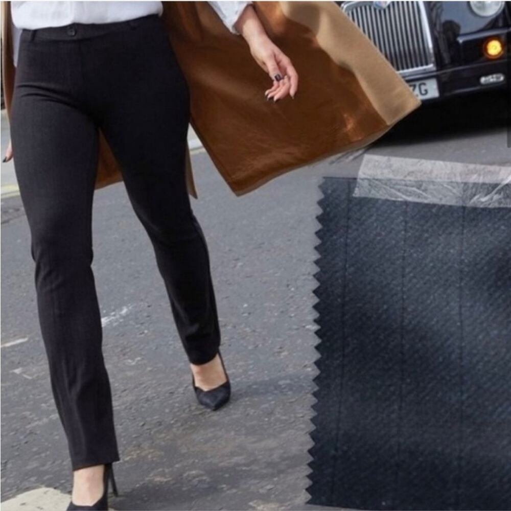 Betabrand Black Savile Ribbed Dress Pant Yoga Pant XXL W0076-BWU